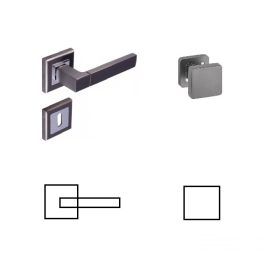   Star Négyzetrozettás Antracit/Grafit Szürke BB  Gomb/Kilincs