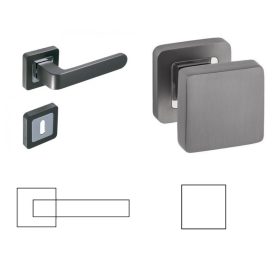   Rico Négyzetrozettás Antracit/Grafit Szürke BB Gomb/Kilincs