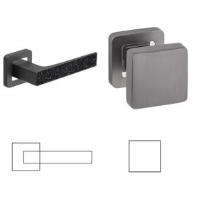   Glamour Négyzetrozettás Antracit/Grafit Szürke Fekete Kristály betéttel BB