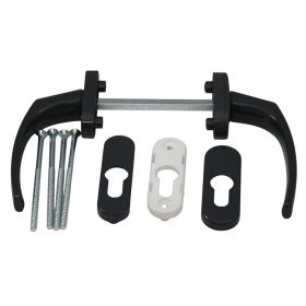 Erkélyajtókilincs Antracit + PZ oválrozetta