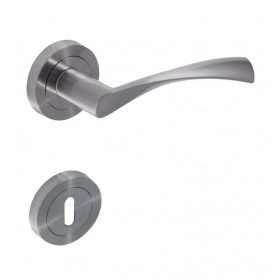   Forte bejárati kilincsgarnitúra Titán-grafit gomb/kilincs 92 PZ