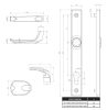Felix szögletes Biztonsági Bejárati Gomb/ajtókilincs 7016 Antracit 90mm PZ