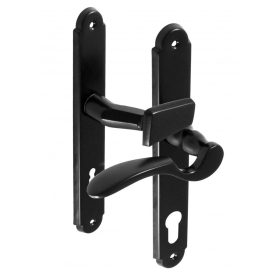   Kovácsoltvas Jellegü Asszimmetrikus Jobbos Fix Gomb/Balos Kilincs Fekete 55 mm BB