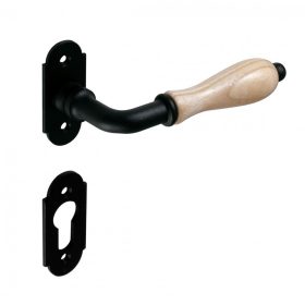   Diána Perfekto Ovál Rozettás Barna Betéttel Fekete Szín PZ Gomb/Kilincs