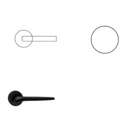 Júlia Körrozettás Fekete Szín PZ Gomb/Kilincs