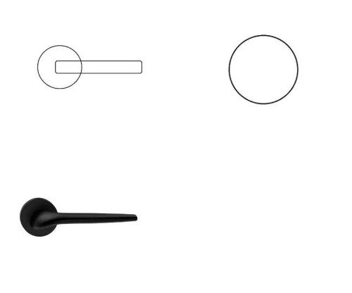 Buton/mâner pentru WC Deco Negru