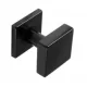 GOMB - Szögletes Fekete Parisienne Olasz Prémium (fix vagy forgó nyitással)