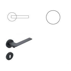 Mantis Körrozettás Fekete Szín PZ Gomb/Kilincs