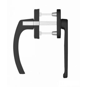 Nagyalakú Ablakfélkilincs Redőnyös Matt Fekete RAL9500M