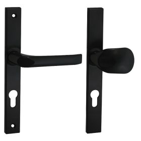   Felix szögletes Biztonsági Bejárati Gomb/ajtókilincs 9005 Fekete 72mm PZ