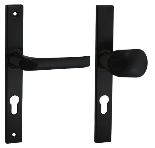 Felix szögletes Biztonsági Bejárati Gomb/ajtókilincs 9005 Fekete 72mm PZ