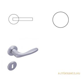 Cala Körrozettás F1 Alu Ezüst BB  Gomb/Kilincs