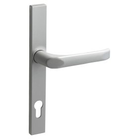   Felix szögletes Biztonsági Bejárati ajtókilincs 9006 Fehér alumínium 90mm PZ