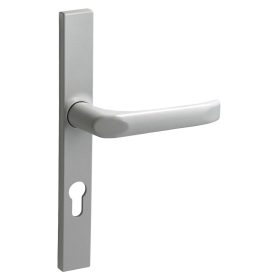   Felix szögletes Biztonsági Bejárati ajtókilincs 9006 Fehér alumínium 72mm PZ