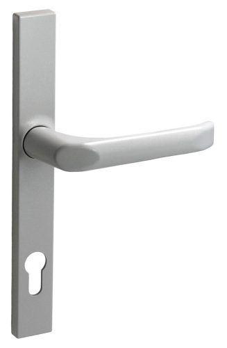 Felix szögletes Biztonsági Bejárati ajtókilincs 9006 Fehér alumínium 92mm PZ