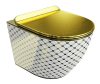 Lavita SOFI SLIM CHECKED GOLD WC+Bidé szett, arany