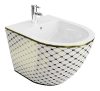Lavita SOFI SLIM CHECKED GOLD WC+Bidé szett, arany