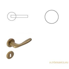 Cala Körrozettás F4 Alu Bronz PZ  Gomb/Kilincs