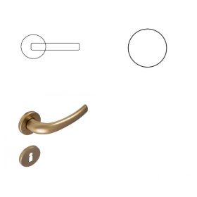 Pira Körrozettás F4 Alu Bronz BB  Gomb/Kilincs