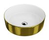 Lavita MERIDA GOLD/WHITE Mosdókagyló, fehér/arany