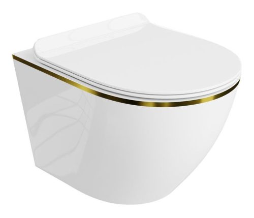 Lavita SOFI SLIM GOLD LINE WC, fehér