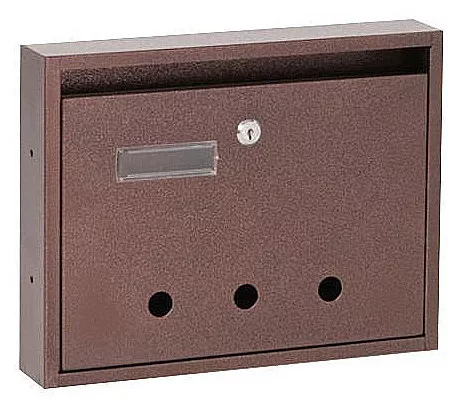 Lépcsőházi Postaláda (Rio)  350Mm X 270Mm X 60Mm  Lefele Nyíló Névjegy Bronz
