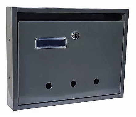 Lépcsőházi Postaláda (Rio) 350mm X 270mm X 60mm Lefele Nyíló Névjegy Antracit