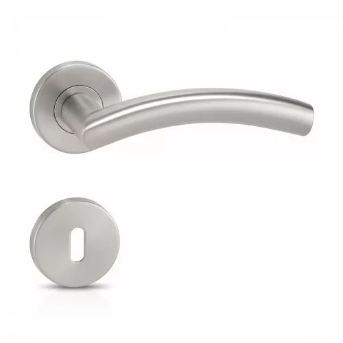 Alex Körrozettás (Fém Alaplappal) Rozsdamentes Inox PZ Gömb Gomb/Kilincs