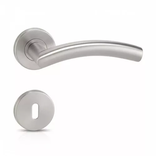 Alex Körrozettás (Fém Alaplappal) Rozsdamentes Inox WC Gömb Gomb/Kilincs