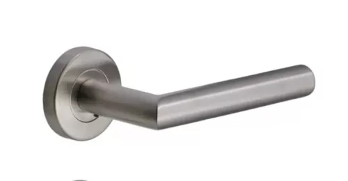 Tímea Körrozetás Rozsdamentes Inox  Csak kilincs (Fém Alaplap NEM CSAPOS) (Kifutó)
