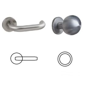   Ubul U-alakú Körrozettás Rozsdamentes Inox BB Gömb Gomb/Kilincs