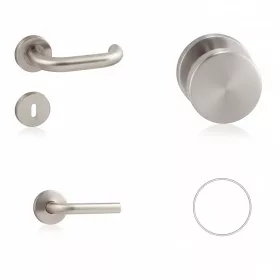   Ubul U-alakú Körrozettás Rozsdamentes Inox BB  Gomb/Kilincs