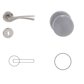 Gréta (Galaxy) Rozettás Rozsdamentes Inox PZ  Gomb/Kilincs