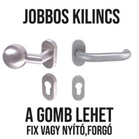   U-alakú Kertkapuhoz Jobbos Oválrozettás Rozsdamentes Inox PZ Gomb/Kilincs