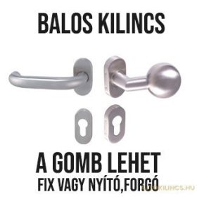   U-alakú Kertkapuhoz Oválrozettás Balos Rozsdamentes Inox PZ Asszimetrikus Gomb/Kilincs