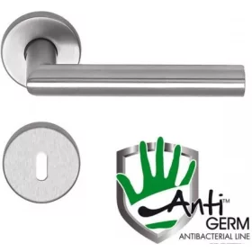   Thema Antigerm Körrozettás Ajtókilincs Rozsdamentes Inox Csak Kilincs Felső Rozetta (Maestro)