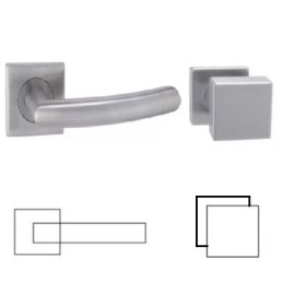   Gina Din Fix Csapos Körrozettás Rozsdamentes Inox WC Asszimetrikus Gomb/Kilincs