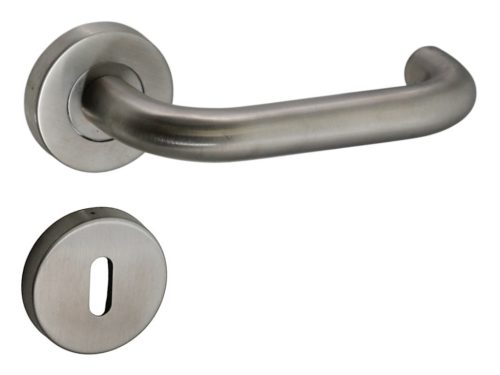Ubul U-alakú Din Fix Csapos Körrozettás Rozsdamentes Inox BB