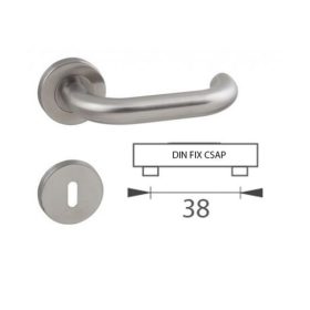   Ubul U-alakú Din Fix Csapos Körrozettás Rozsdamentes Inox PZ Gömb Gomb/Kilincs