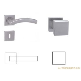   Alex Din Fix Csapos Négyzetrozettás Rozsdamentes Inox BB  Gomb/Kilincs