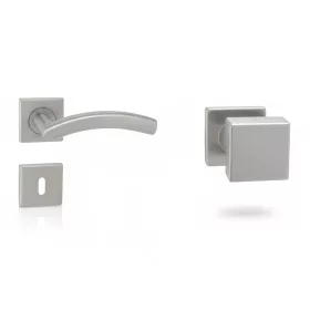   Alex Din Fix Csapos Négyzetrozettás Rozsdamentes Inox BB  Gomb/Kilincs