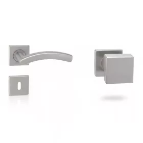   Alex Din Fix Csapos Négyzetrozettás Rozsdamentes Inox WC  Gomb/Kilincs