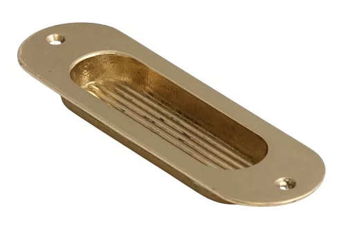 Tolóajtókagyló Ovál Fényes Réz