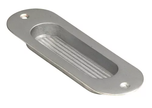 Tolóajtókagyló Ovál Fényes Króm