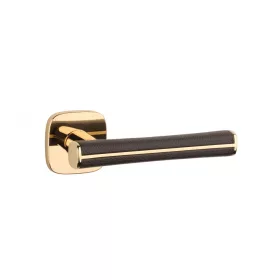   APRILE DAVIDIA Négyzetrozettás QR SLIM 7MM LG/ Barna bőr - Fényes arany színű/ Barna bőr (CSAK-KILIN