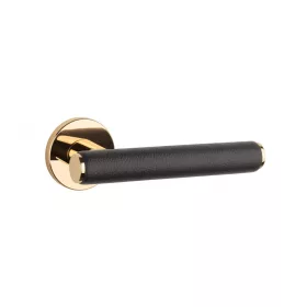   APRILE EGERIA Körrozettás R SLIM 7MM LG /Barna bőr - Fényes arany színű / Barna bőr (CSAK KILINCS FE