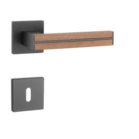   APRILE IMPERATA Négyzetrozettás Q SLIM 7MM BK-Diófa/Fekete BB