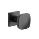 Gomb Egyoldalú APRILE QUERCA Q SLIM 7MM BK - Fekete - Forgó