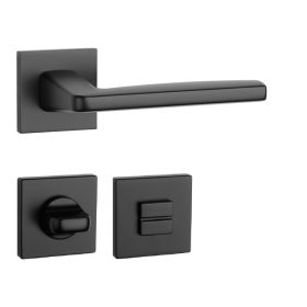 APRILE ERBA Négyzetrozettás Q SLIM 7MM BLACK - Fekete WC