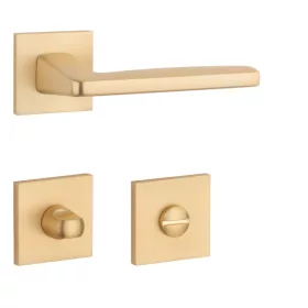   APRILE ERBA Négyzetrozettás Q SLIM 7MM GOLD SATIN - Szatén arany színű WC